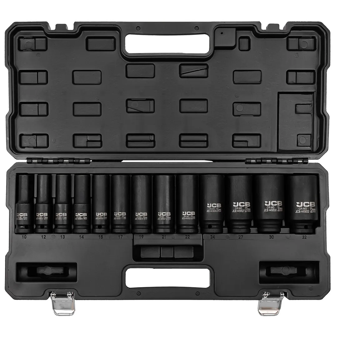 Набор глубоких ударных головок 13 пр., 1/2'' 10-32 мм 6-гр JCB JCB-4131-5MPB