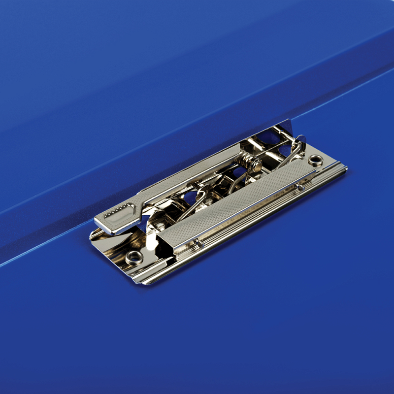 Папка В-611 "Стандарт" с зажимом и карманом, пластик , синий