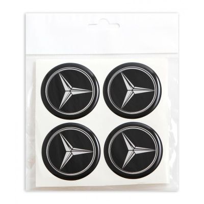 Наклейки на колпак СИЛИКОН 55мм Mercedes 4 пр KOTA