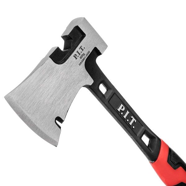 Топор универсальный DRUA, 600/1000г, 4в1, 360мм, кованый, сталь 45, PP+TPR PIT HAXM01-0600