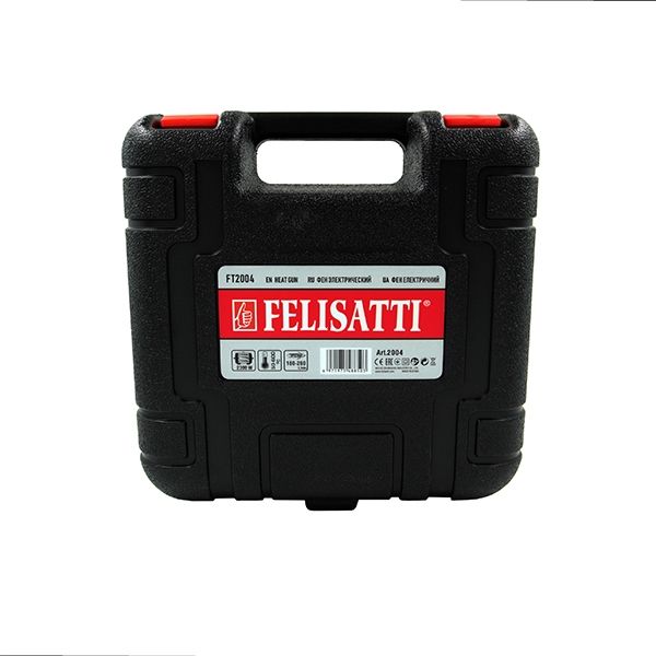 Фен строительный 2300, 2300 Вт, 9 насадок (керамический нагреватель) Felisatti FT2004 Felisatti