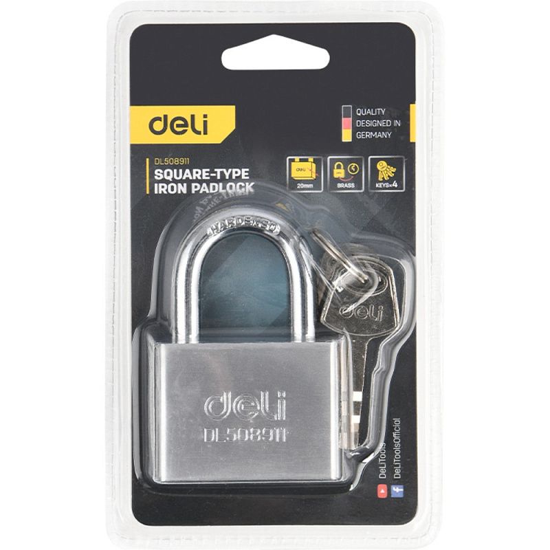Замок навесной Deli EDL508911, 50 мм