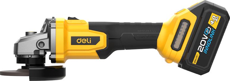 Угловая шлифмашина Deli YS EDC602 20 В, 125 мм, 2 АКБ, 4 Ач, сумка