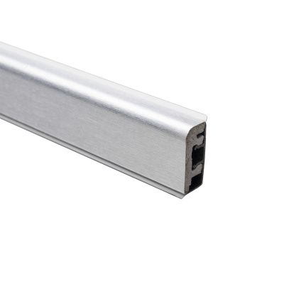 Плинтус ПВХ к столешнику AP630 алюминий (1200) (1шт=3м.п.) THERMOPLAST 9645