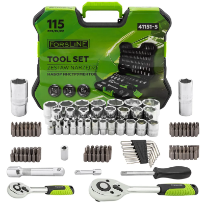 Набор инструментов 115 пр 1/4''&1/2'' 6-гр ForsLine FL-41151-5