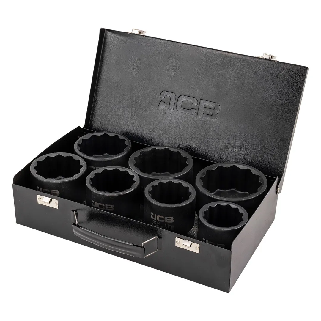 Набор ударных головок 7 пр 1'' 12-гр JCB JCB-8071-9MPB