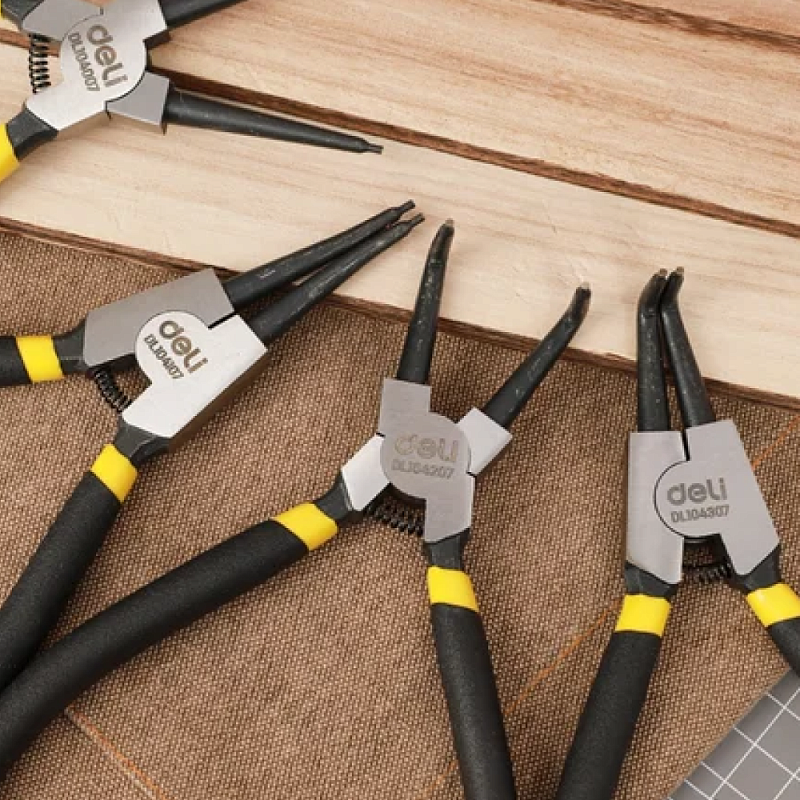 Съемник стопорных колец 90° 180 мм сжим Deli YS EDL104207