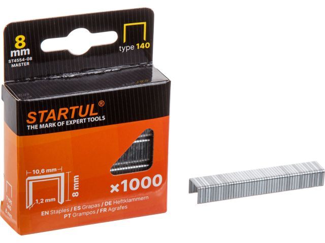 Скобы 8 мм тип 140, 1000 шт STARTUL MASTER ST4554-08