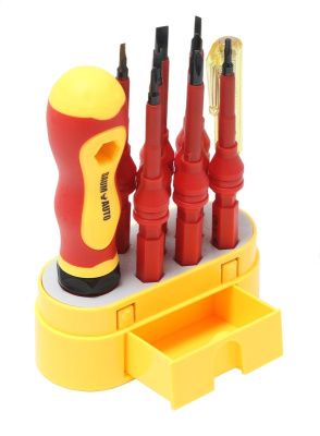 Отвертка диэлектрическая со сменными насадками 10 пр. BaumAuto BM-3031210