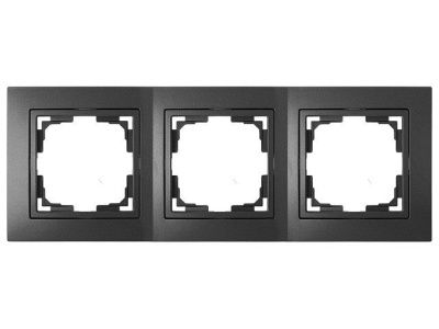 Рамка 3-местная графит, Уют, Bylectrica ЮЛИГ.735212.281-40гр