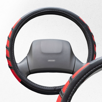 Оплетка экокожа L Combo- Черно/Красная SKYWAY S01102028