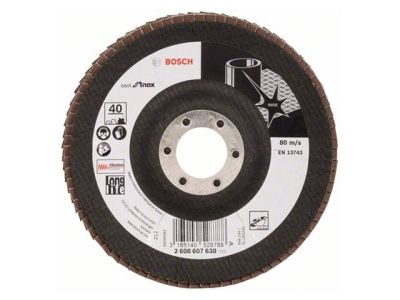 Круг лепестковый 125х22 мм P40 плоский X581 Best for Inox BOSCH 2608607638