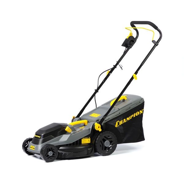 Газонокосилка электрическая, 1,6 кВт, пласт.+ткань травосб. 42л, ширина 380мм, 30-75мм CHAMPION EM3816