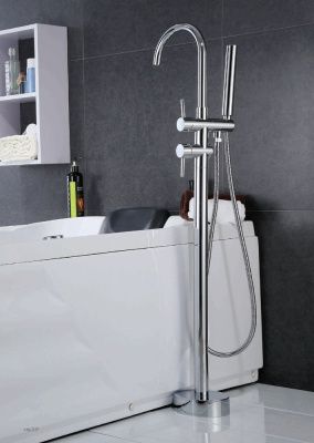 Смеситель для ванны напольного монтажа, латунь, хром GERHANS K13219