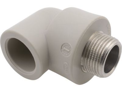 Колено ПП комб. нар. 25x1/2" сер. FV Plast AA216025012