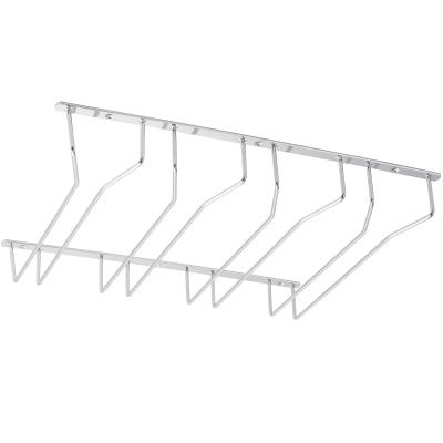 Держатель подвесной для бокалов четырехрядный, черный AKS 123875