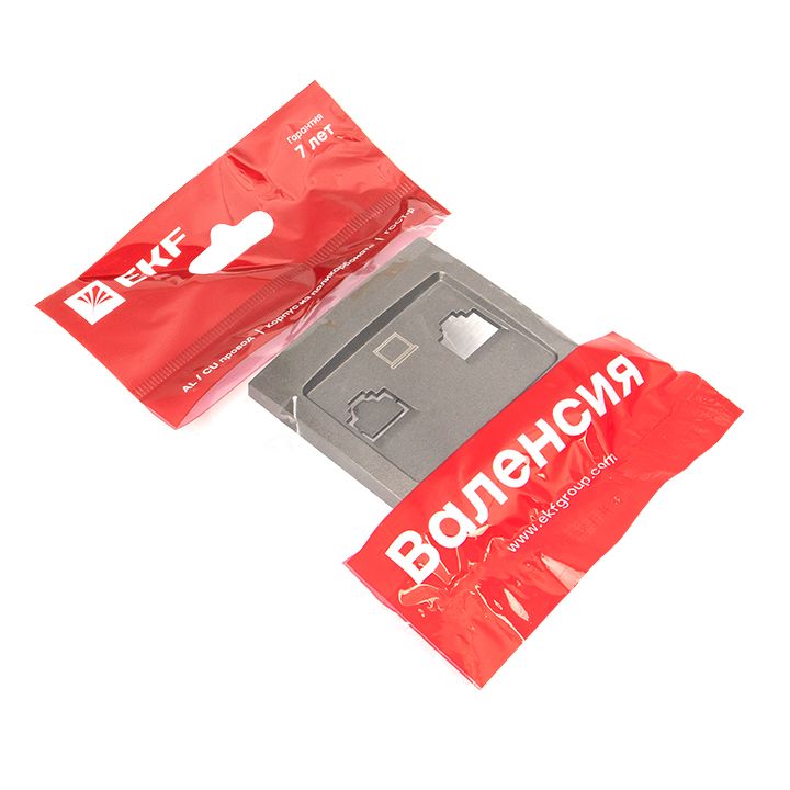 Валенсия лицевая панель розетки RJ-45 2-местная графит EKF PROxima ESK02-L-035-60