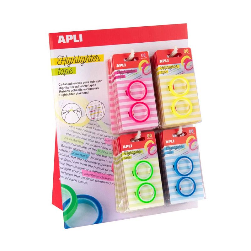 Лента-текстовыделитель "Apli", ассорти