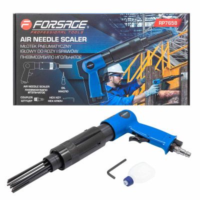 Пневмозубило с насадкой игольчатой Forsage F-RP7658