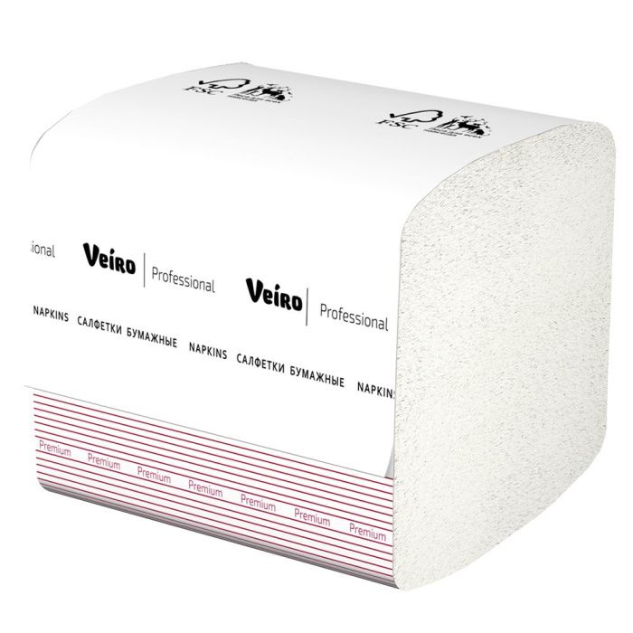 Салфетки бумажные Veiro Professional Premium Z-сложения, 250 листов/упак