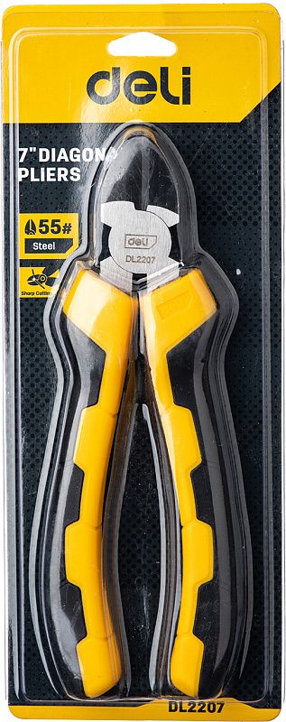 Бокорезы Deli "EDL2207", 180 мм, желтый, черный