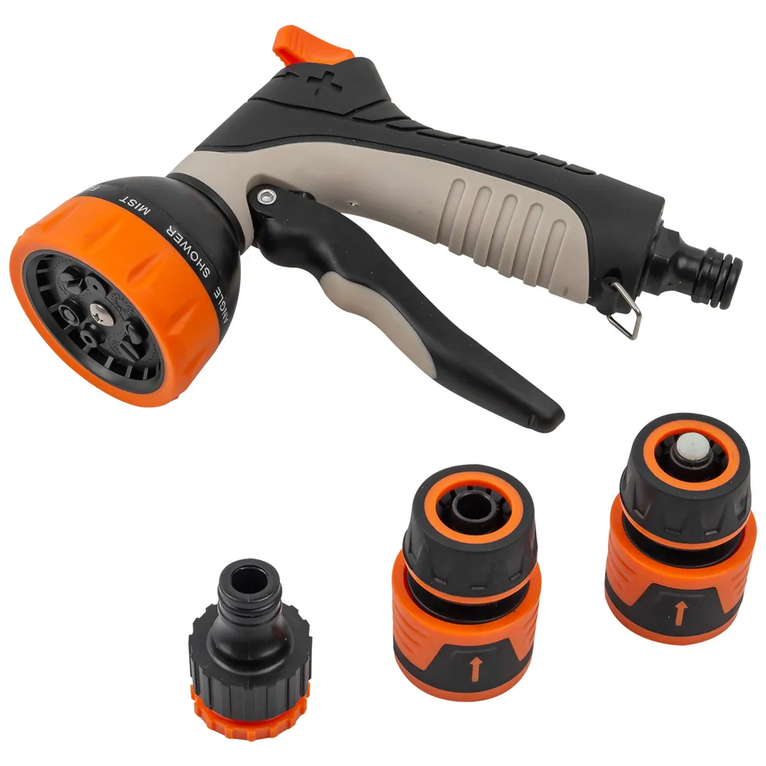 Пистолет-распылитель поливочный с насадками 4 пр., 9 режимов распыления WMC TOOLS WMC-TG7206042 NEW