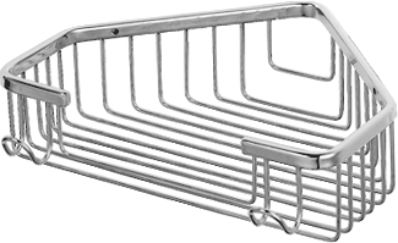 Полка в ванную - корзина угловая, сталь, хром Ledeme L335