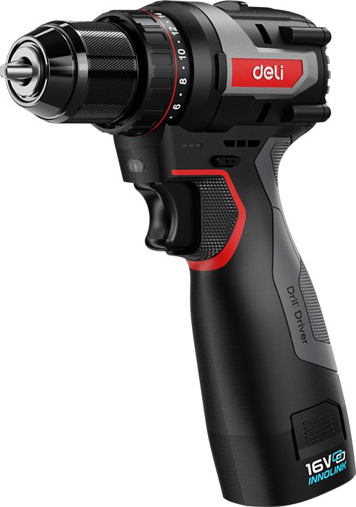 Аккумуляторная дрель-шуруповерт Deli RS EDE-DZ16-1D2 16 В, 45 Нм, 2 АКБ, 2 Ач, сумка