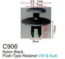 Клипса для крепления внутренней обшивки а/м БМВ пластиковая, 100 шт Forsage C0906(BMW)
