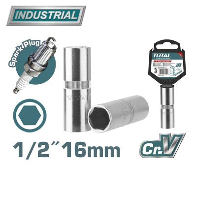 Головка свечная 1/2" 16 мм TOTAL THSPS12166