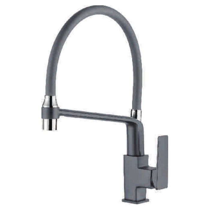 Смеситель для кухни с гибким изливом, латунь, графит Ledeme L4078U-12