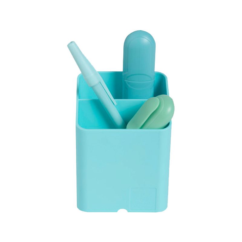 Подставка для канцелярских мелочей "Aquarel", 74x74x93 мм, зеленая пастель