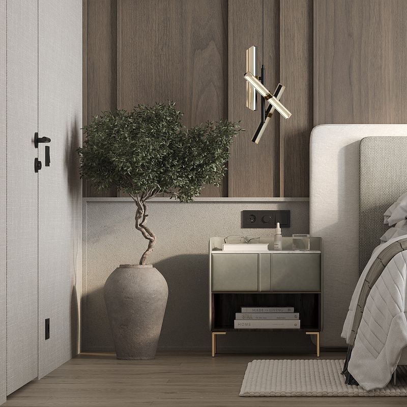 Опора мебельная мет. WALL h120 черный матовый AKS 113005