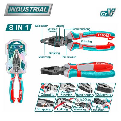 Плоскогубцы комбинированные 200 мм TOTAL THTMF186