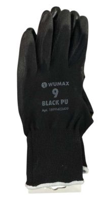 Перчатки защитные, покрыты полиуретаном, Black PU р. 10 WUMAX 1899402410