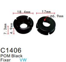 Клипса для крепления внутренней обшивки а/м Фольксваген пластиковая, 100 шт Forsage C1406(VW)