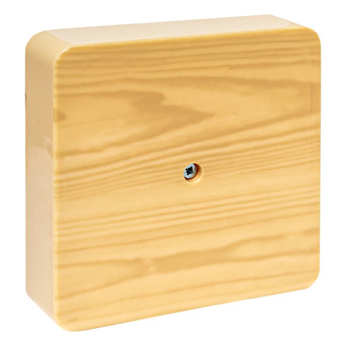 Коробка разветвительная КМР-030-032кг (100х100х28) с клеммником светлое дерево EKF PROxima plc-kmr-030-032kg-s