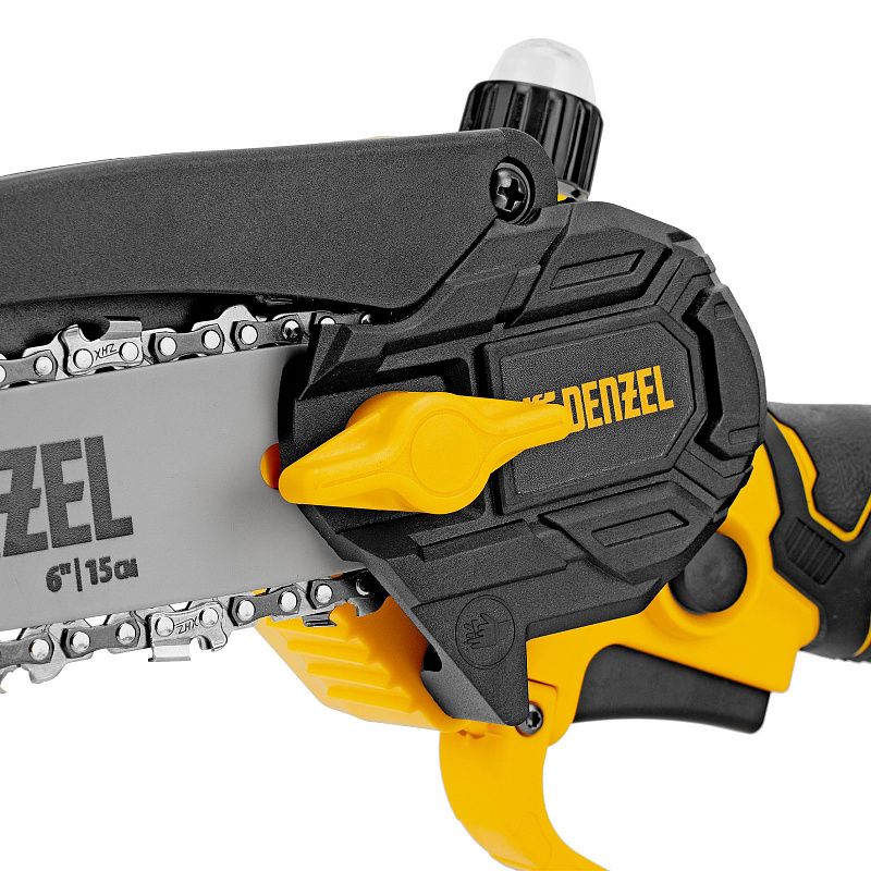 Цепная мини-пила аккумуляторная бесщет., CCS-150, шина 150 мм, Li-Ion, 20 В Denzel 58650