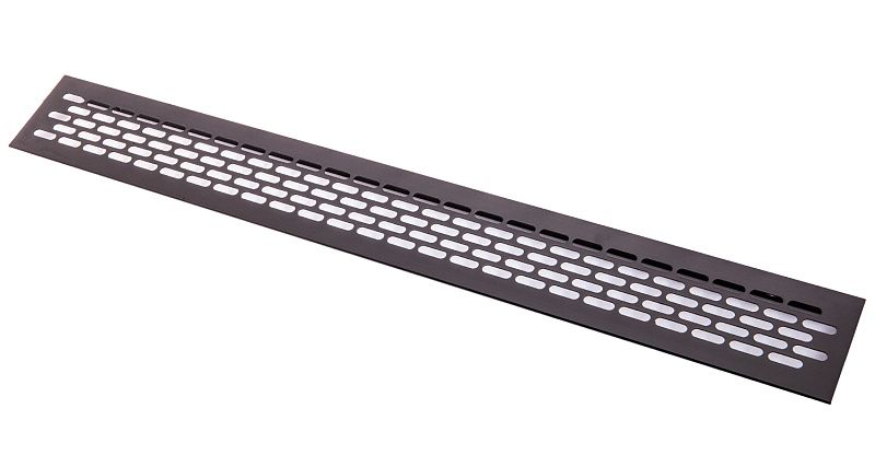 Решетка вентиляционная 600х80мм черная алюминий AKS 115972