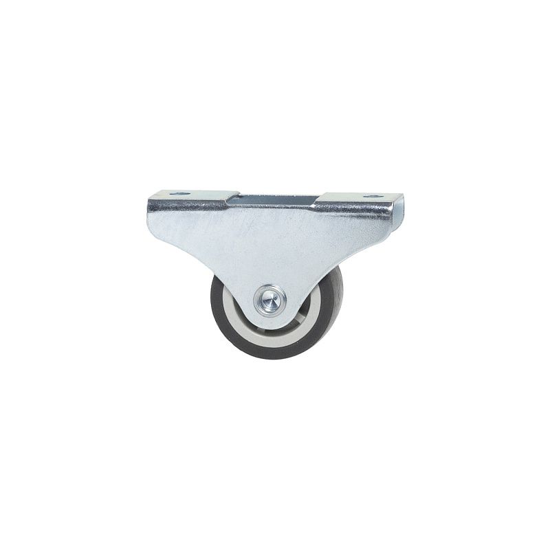 Ролик меб. c рез.ободом d30 h38 прямоходящий, черный AKS 129248