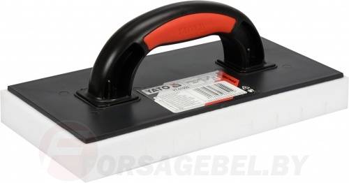 Терка пластмассовая с гидрогубкой надрезной 270х130х30 мм Yato YT-51905