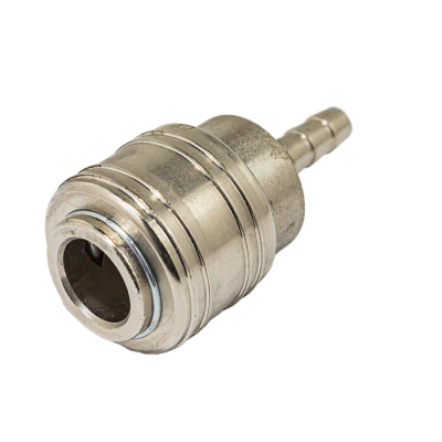 Быстроразъем пневматический с клапаном, "мама"-"елочка" 6 мм ForceKraft FK-SE1-2SH