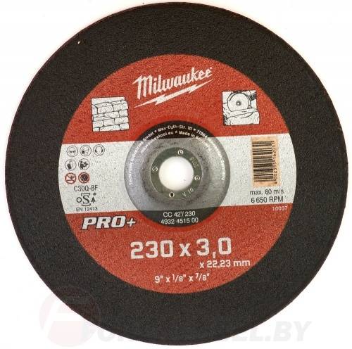 Диск отрезной по камню 230/3 мм CC 42/230 Milwaukee 4932451500