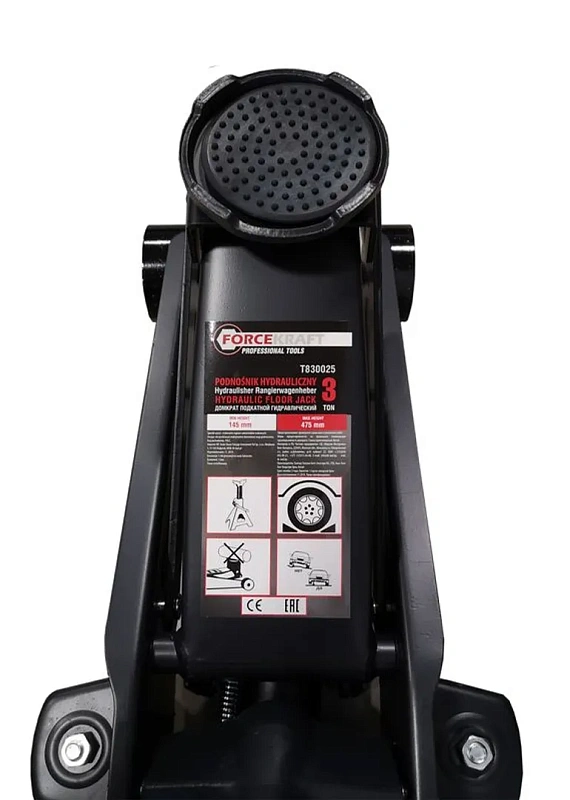 Домкрат подкатной гидравлический 3 т, 145-475 мм ForceKraft FK-T830025