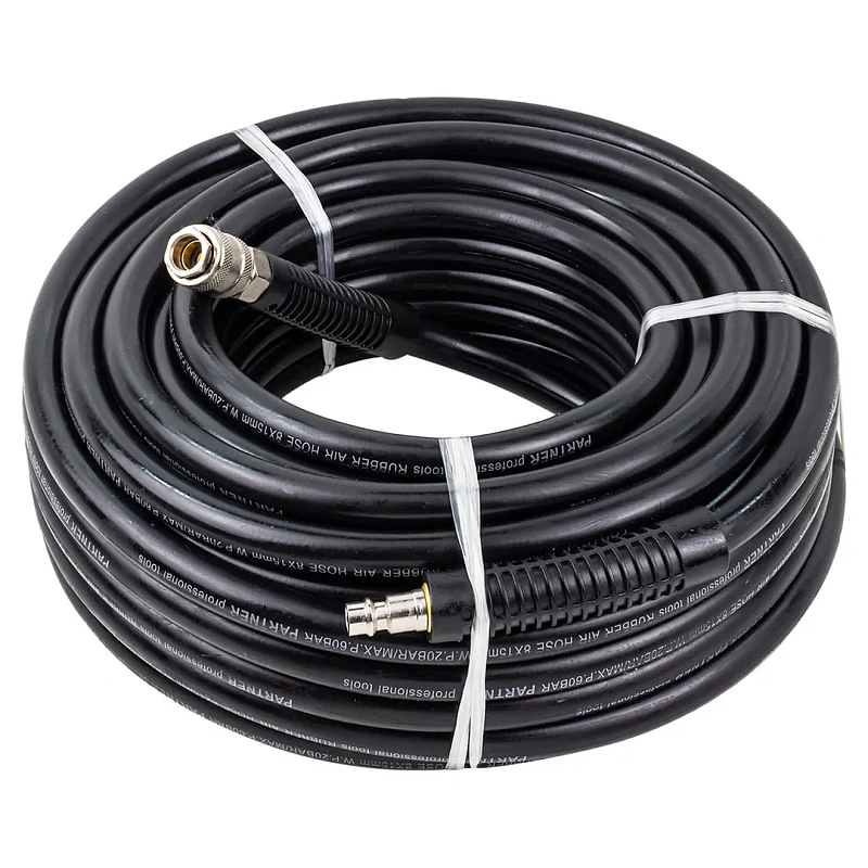 Шланг резиновый армированный с фитингами 8х15 мм, 20 м Partner PA-AHC-10/M