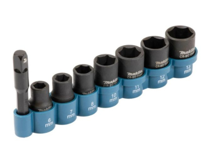 Набор ударных головок 6-13 мм 1/4" 8 пр Makita E-12289