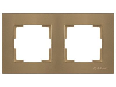 Рамка 2-ая горизонтальная золотая, RITA, Mutlusan 22208001280
