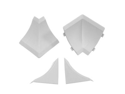 Комплект ПВХ аксессуаров к плинтусу M светло-серый AKS 126975