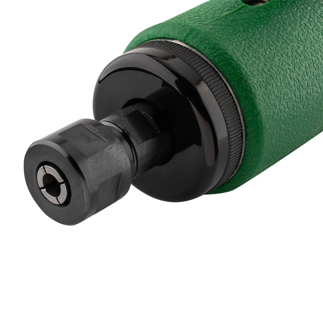 Пневмозачистная машинка с прорезиненной рукояткой, цанги: 3 мм, 6 мм, 25000 об/мин, 128 л/мин, 6.3Bar, штуцер 1/4'' RockForce RF-RP7314