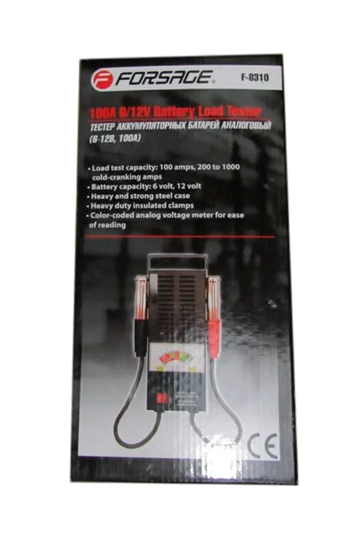 Тестер аккумуляторных батарей аналоговый 6V-12V, 100А Forsage F-8310
